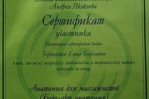 Гордикова Елена Георгиевна — Диплом / сертификат №10