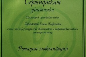 Гордикова Елена Георгиевна — Диплом / сертификат №12
