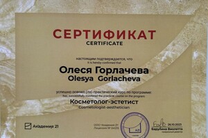 Диплом / сертификат №6 — Горлачева Олеся Сергеевна