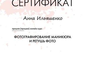 Диплом / сертификат №3 — Ильяшенко Анна Александровна