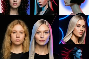 Калинина Екатерина Викторовна — Создание визуала. В данном коллаже визуал парикмахера. — Портфолио №1