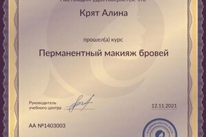 Крят Алина Николаевна — Диплом / сертификат №1