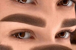 Маркосян Дарина Александровна — Так выглядит перманент поле первой процедуры, брови будут светлеть, а ширина уйдет на 30%. — Портфолио №3