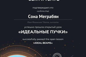 Диплом / сертификат №2 — Меграбян Сона