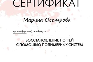 Диплом / сертификат №4 — Осетрова Марина Александровна