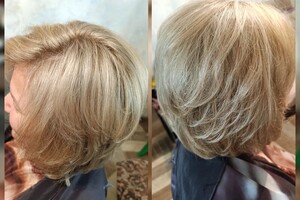 Париева Елена Олеговна — Мелирование и стрижка волос — Портфолио №1