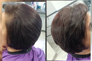 Париева Елена Олеговна — Окрашивание корней волос и стрижка — Портфолио №3