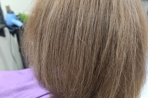 Париева Елена Олеговна — Окрашивание в технике Air Touch. С затемнением и стрижка по форме . — Портфолио №6