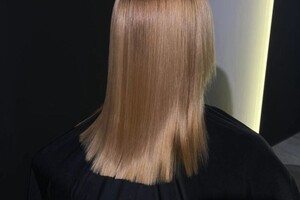 Павлюк Екатерина Олеговна — Кератиновое выпрямление осветленных волос (хорошего качества) — Портфолио №3