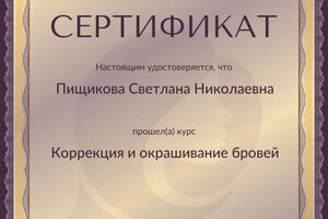 Пищикова Светлана Николаевна — Диплом / сертификат №5