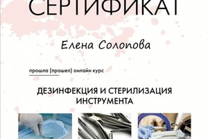 Диплом / сертификат №4 — Солопова Елена Игоревна