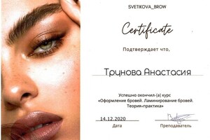 Диплом / сертификат №14 — Трунова Анастасия Владимировна