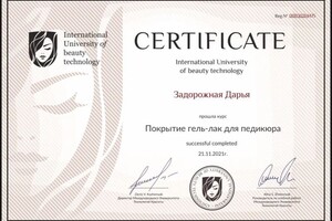 Задорожная Дарья Андреевна — Диплом / сертификат №8