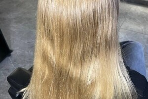 Журавлева Юлия Сергеевна — До комплекса: холодное восстановление + кератиновое выпрямление. — Портфолио №3