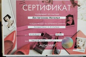 Диплом / сертификат №4 — Евстигнеева Наталия Александровна