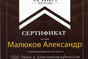 Диплом / сертификат №7 — Малюков Александр Александрович