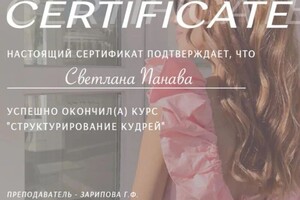 Диплом / сертификат №3 — Панава Светлана Вячеславовна