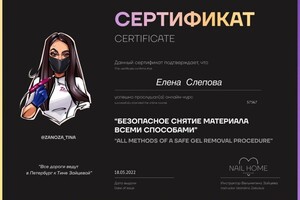 Диплом / сертификат №2 — Слепова Елена Владимировна