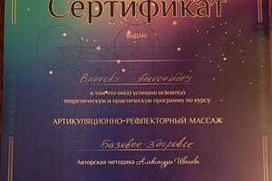 Диплом / сертификат №14 — Власов Александр Евгеньевич