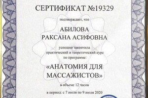 Диплом / сертификат №9 — Абилова Раксана Асифовна