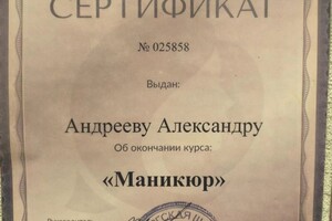 Диплом / сертификат №13 — Андреев Александр Аркадьевич