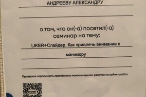 Диплом / сертификат №34 — Андреев Александр Аркадьевич