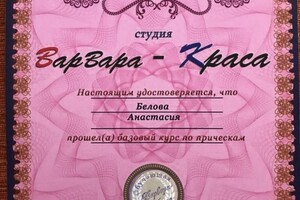 Диплом / сертификат №33 — Белова Анастасия Сергеевна