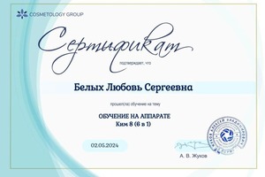 Диплом / сертификат №2 — Белых Любовь Сергеевна