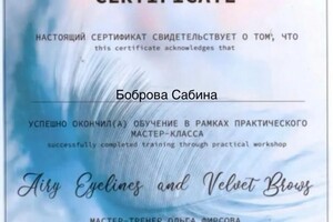 Диплом / сертификат №9 — Боброва Сабина Евгеньевна