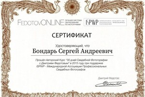 Диплом / сертификат №3 — Бондарь Сергей Андреевич