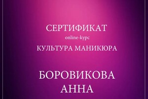 Диплом / сертификат №3 — Боровикова Анна Владимировна