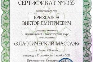 Диплом / сертификат №3 — Брызгалов Виктор Дмитриевич