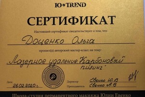 Диплом / сертификат №444 — Доценко Ольга Николаевна