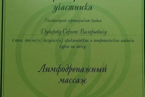 Диплом / сертификат №2 — Дударев Сергей Валерьевич