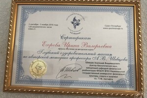 Диплом / сертификат №5 — Егорова Ирина Валерьевна