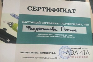 Диплом / сертификат №4 — Фадретинова Полина Валерьевна