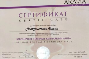 Диплом / сертификат №4 — Феоктистова Елена Андреевна