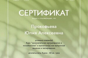 Диплом / сертификат №3 — ИП Прокофьева