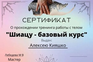 Диплом / сертификат №1 — Кияшко Алексей Александрович