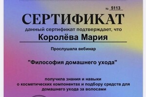 Диплом / сертификат №5 — Королёва Мария Валерьевна