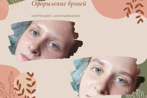 Коррекция бровей воском и окрашивание хной — Коротецкая Ирина Владимировна