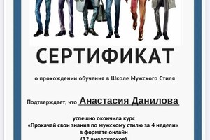 Диплом / сертификат №6 — Костина Анастасия Валерьевна