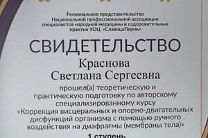 Диплом / сертификат №25 — Краснова Светлана Сергеевна