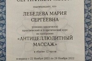 Диплом / сертификат №14 — Лебедева Мария Сергеевна