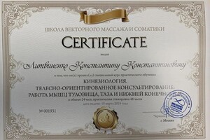 Диплом / сертификат №3 — Литвиненко Константин Константинович