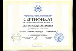 Диплом / сертификат №1 — Лукьянов Игорь Валерьевич