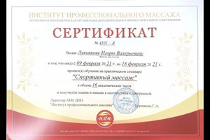 Диплом / сертификат №6 — Лукьянов Игорь Валерьевич