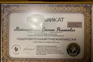 Диплом / сертификат №4 — Матюшевский Степан Романович