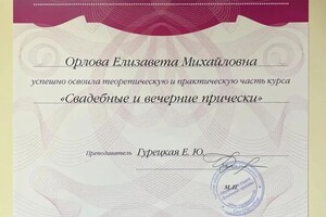 Диплом / сертификат №1 — Орлова Елизавета Михайловна