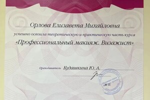 Диплом / сертификат №5 — Орлова Елизавета Михайловна